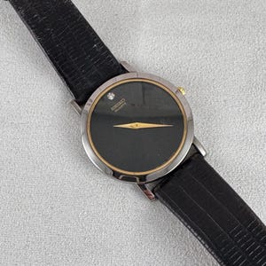 Vintage Seiko Two-tone Watch With Diamond Accent, Black  display picture 1