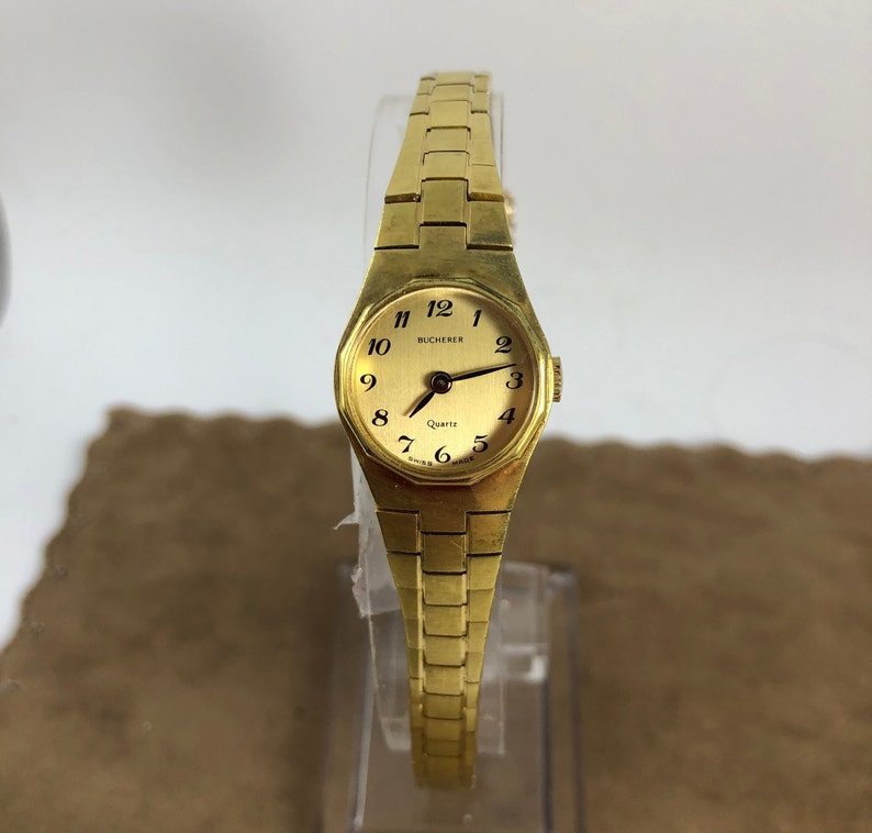 Vintage 1960's Bucherer Ladies Wrist Watch 18K Gold Etsy