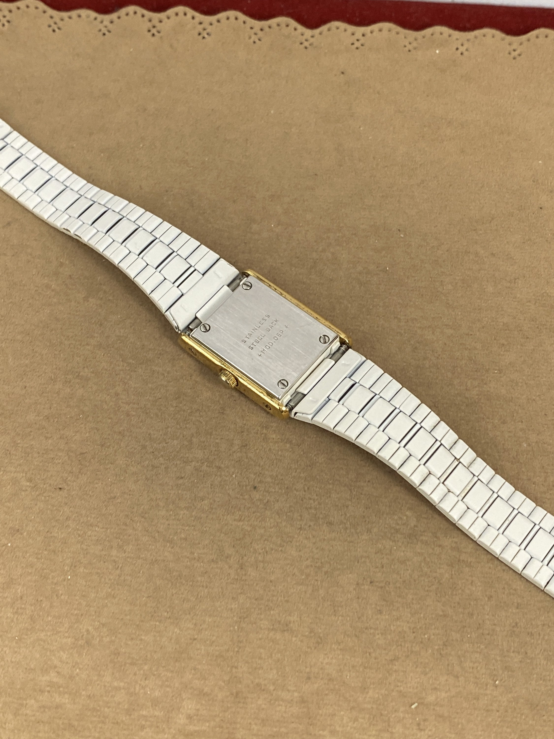 Vintage Gold SFA Tank Style White Swiss Made Watch 1950s Saks Tank? : r/VintageWatches main image 4