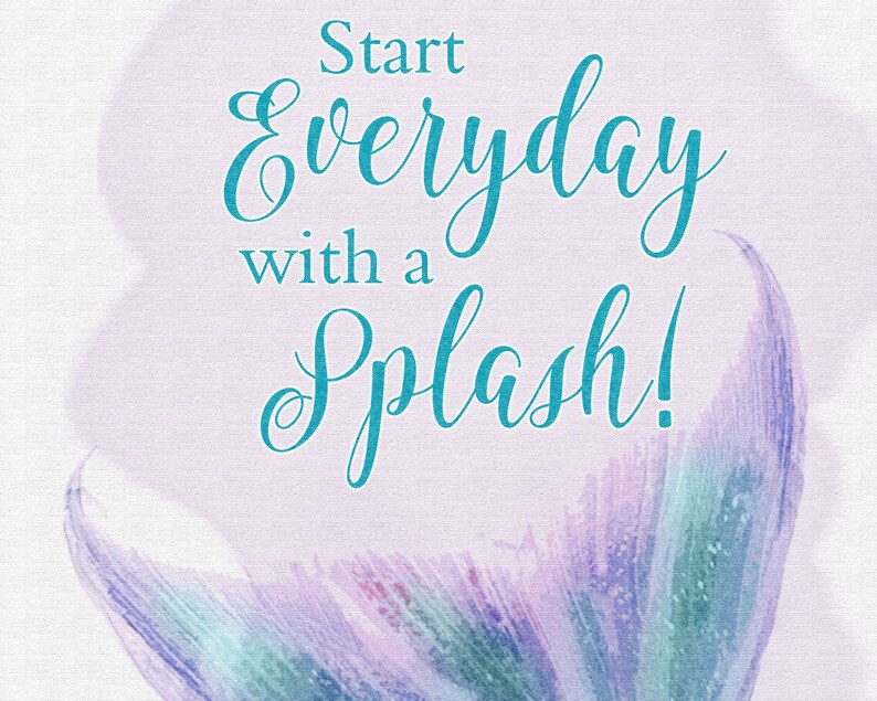 mermaid quotes wall art printable beach girls wall art etsy