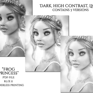 Fairy Tale Princess Coloring Pages for Adults Instant Download 3 ...