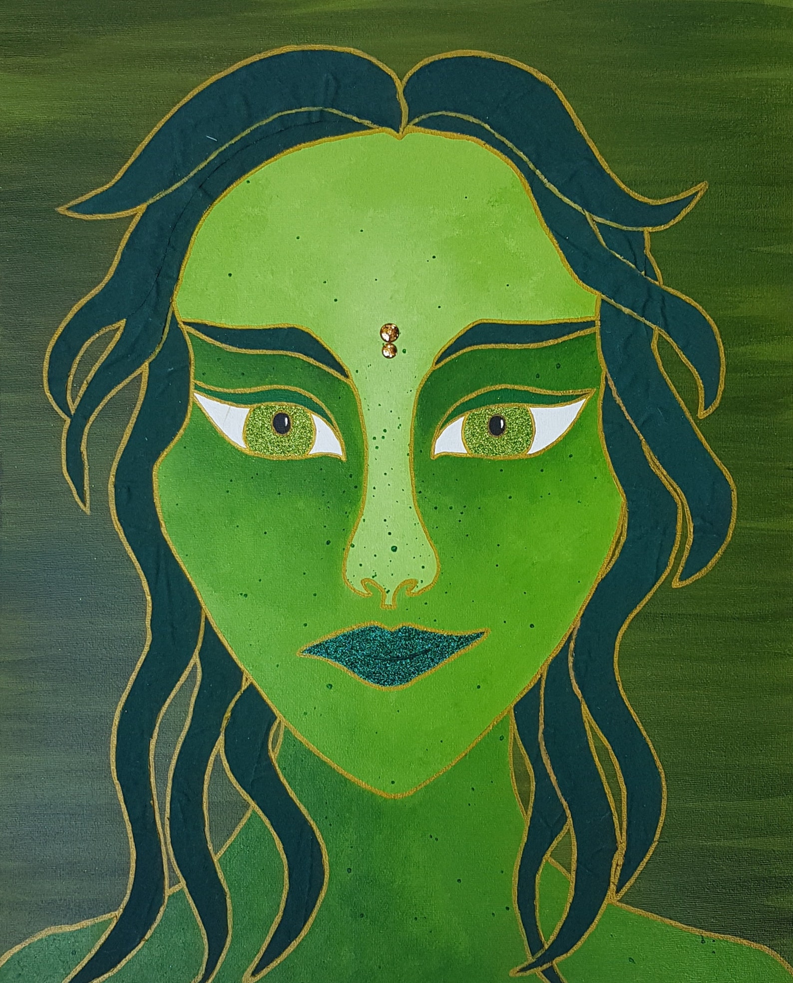 Serpent Queen Original Mixed Media Visionary Art Painting Etsy