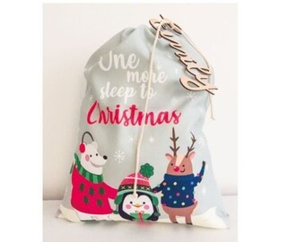 Little children Christmas eve bag | Night before Christmas treats | Santas gift bag | Christmas sack | Personalised