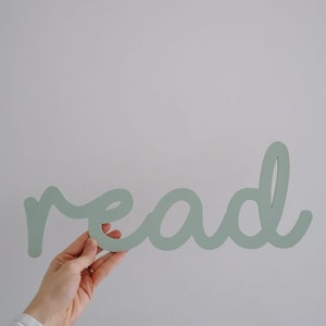 40CM Read / Play Wooden Sign / Any Colour / Nursery Wall Decor - Etsy UK