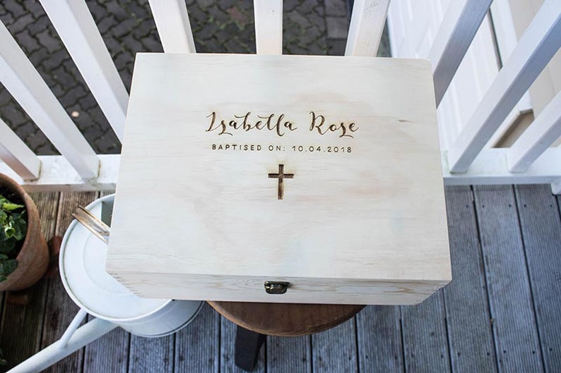 Baptism Keepsake Box Large Etsy