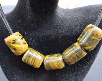 Yellow/Black Acrylic Beads