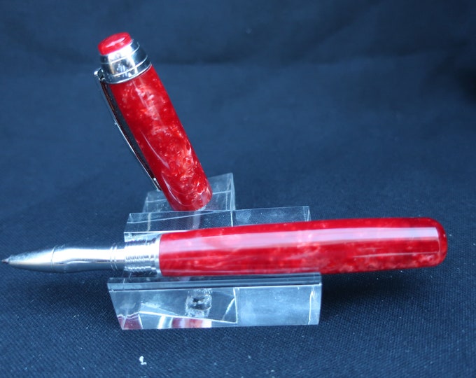 Custom Built Rollerball In Red Acrylic