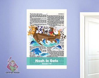Noah's Ark Wall Decal: Bible Story Nursery Decor