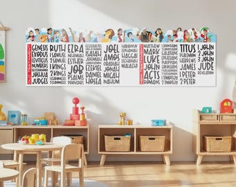Books of the Bible Wall Decal: Sunday School Classroom Decor