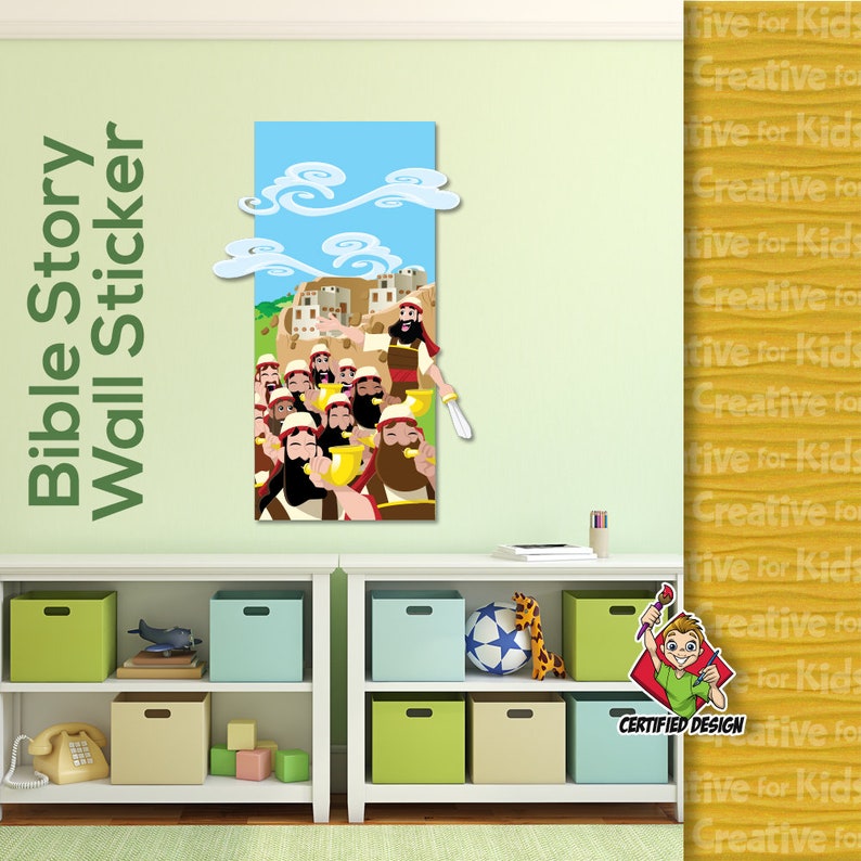 Joshua Walls of Jericho Wall Decal Bible Story Wall Decal Etsy