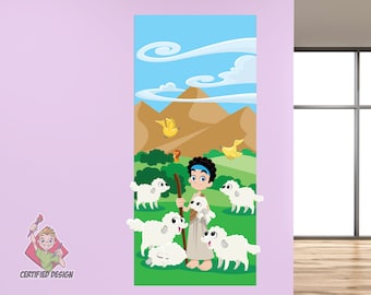 David Shepherd Wall Decal: Bible Story Nursery Decor