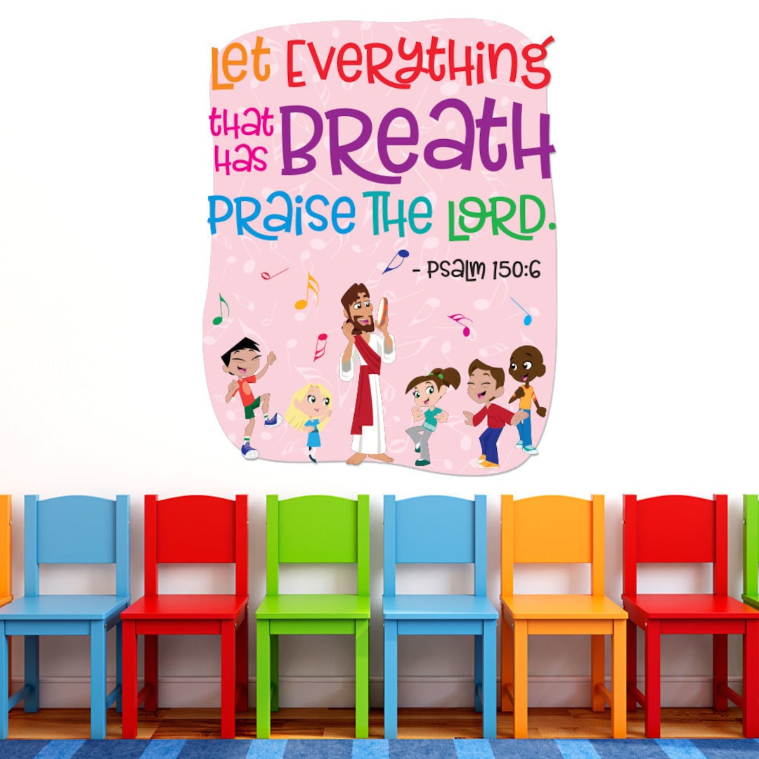 Sunday School Wall Decal: Praise the Lord, Children's Church Decor - Etsy