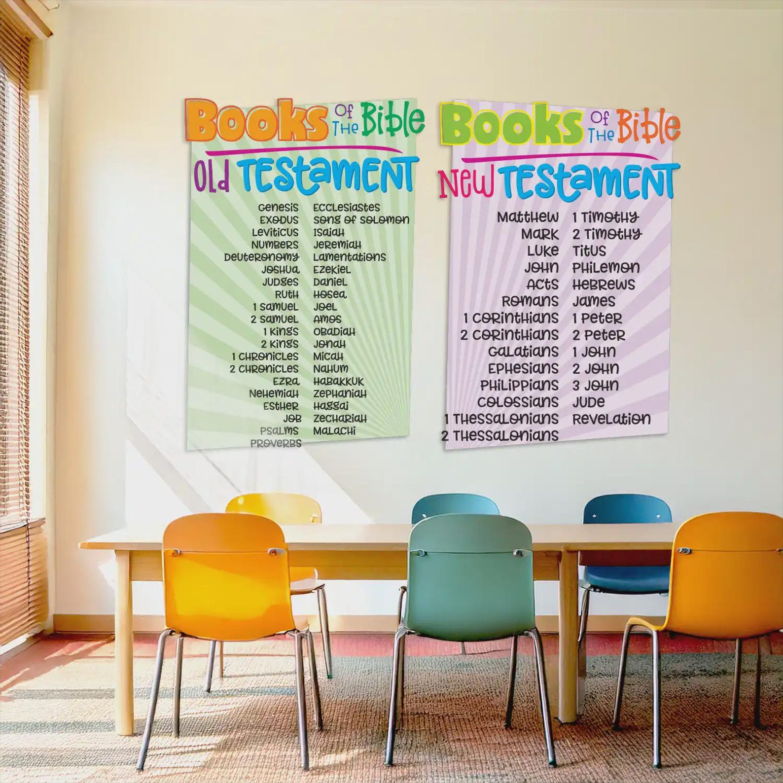 Books of the Bible Wall Decals for Sunday School & Kids Ministry - Etsy