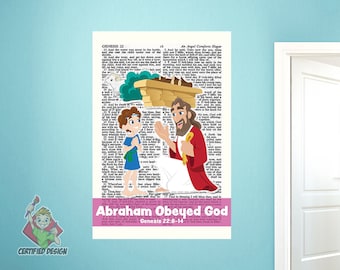 Abraham Obeyed God Wall Decal: Bible Story Nursery Decor