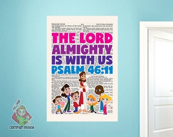 Psalm 46:11 Kids Scripture Wall Decal