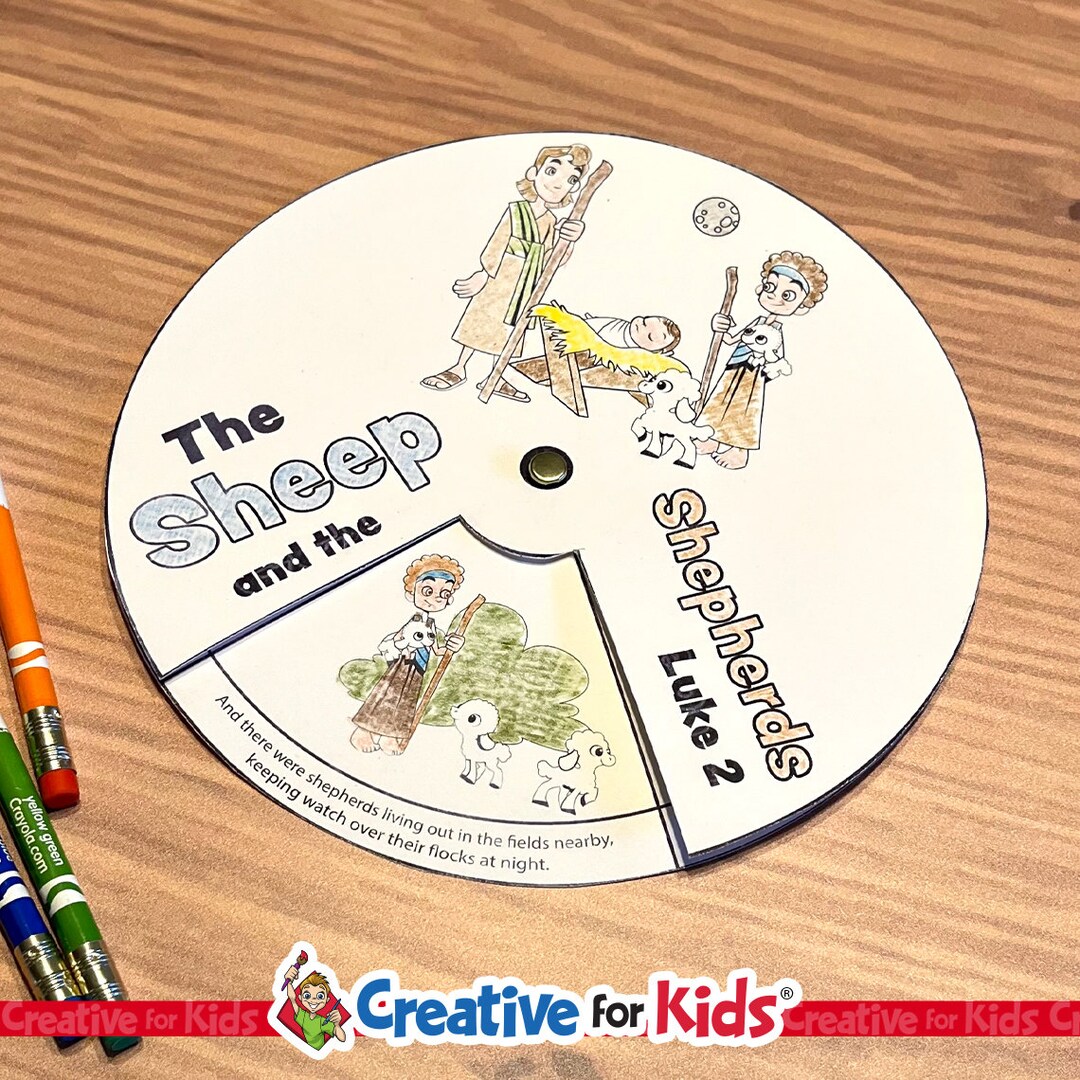 The Shepherds Christmas Color Wheel Nativity Color Wheel, Nativity