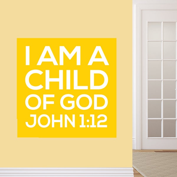 John 1:2 Wall Decal, Kids Scripture Verse, Sunday School Decor