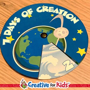7 Days of Creation Story Wheel, Sunday School Craft, Noah's Ark Craft ...