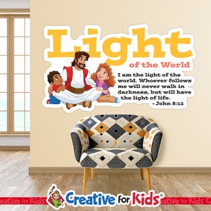 Jesus Wall Decal: Bible Story Art for Sunday School Classroom