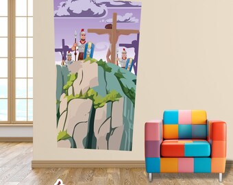 Crucifixion Wall Decal: Bible Story for Sunday School