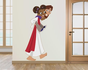 Jesus  Wall Decal Set for Kids – Sunday School Wall Art | Preschool Church Decor