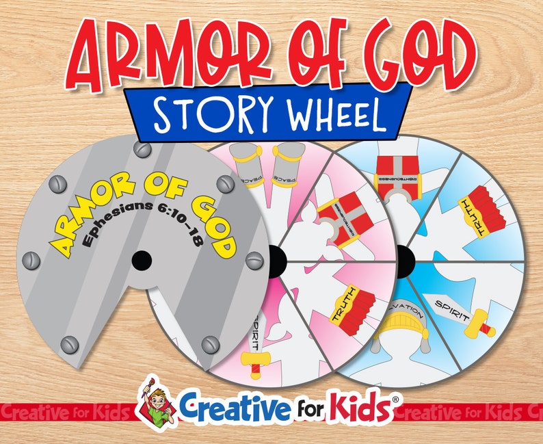 Armor Of God Story Wheel Armor Of God Printable Sunday Etsy Denmark