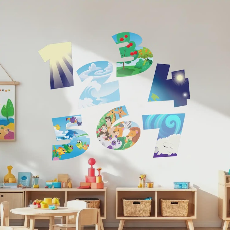 Days of Creation Bible Story Wall Decals: Sunday School Church Decor - Etsy