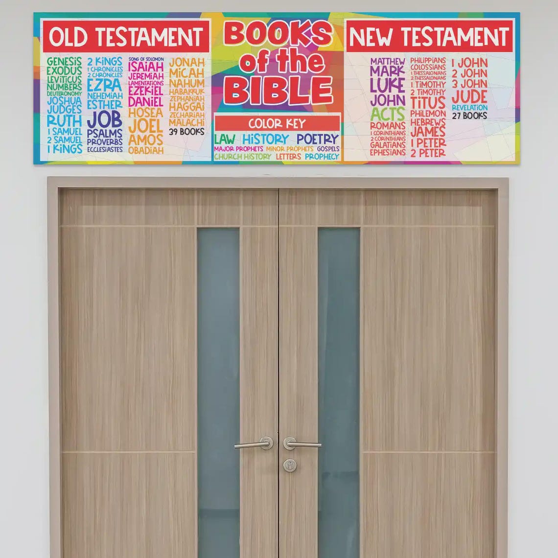Books of the Bible Wall Decal: Sunday School Classroom Decor - Etsy