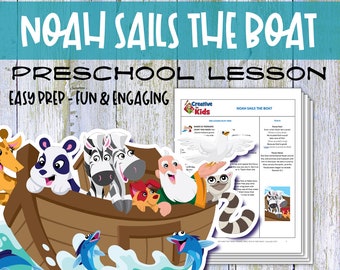 Noah Sails The Boat Preschool Bible Lesson, Sunday School Lesson, Bible Lesson, Kids Bible Lesson, Homeschool Lesson