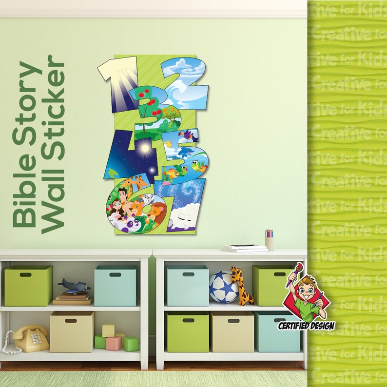 7 Days of Creation Wall Decal Bible Story Wall Decal Kids Etsy