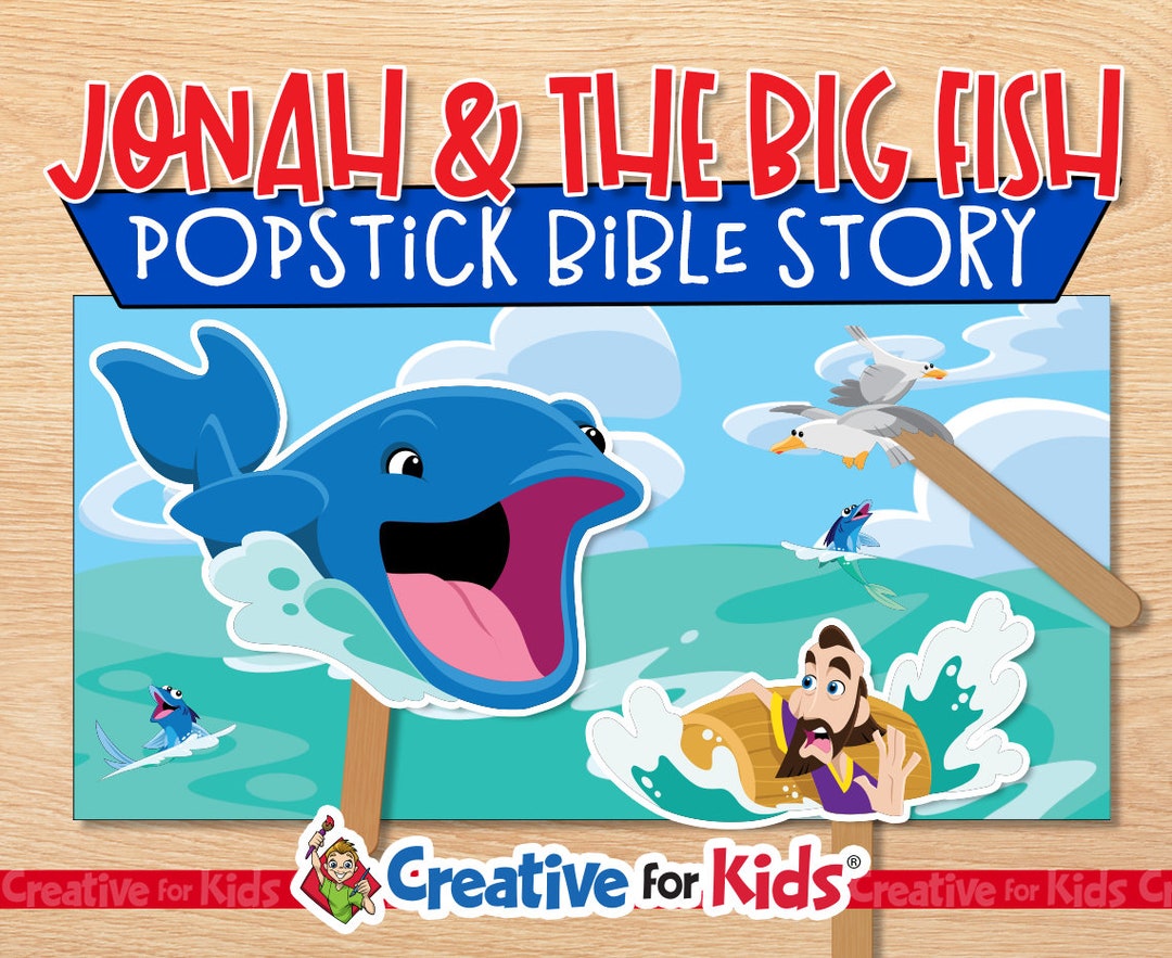 Jonah & the Whale Popstick Bible Story Cutout Craft Sunday