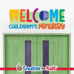 Sunday School Decal, Welcome To Children's Ministry, Sunday School Art, Kids Bible Decal, Sunday School Decor, Children's Church Decal, 9310