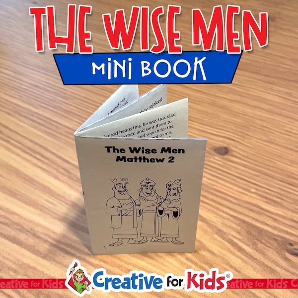The Wise Men Mini Book, Nativity Story, Christmas Craft, Nativity Activity, Kids Church, Sunday School, Digital Download Activity 104