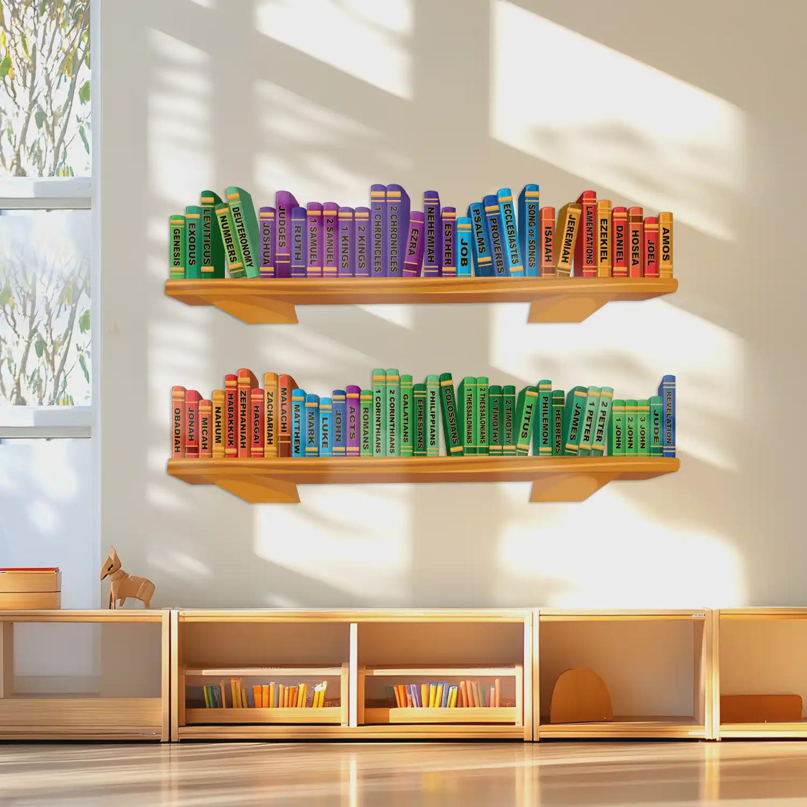 Books of the Bible Wall Decal: Sunday School Classroom Decor - Etsy