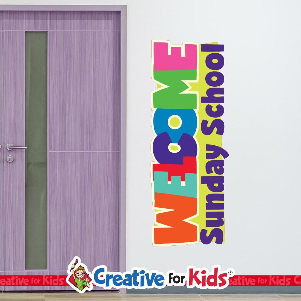Welcome to Sunday School Wall Decal: Church Nursery Decor - Etsy