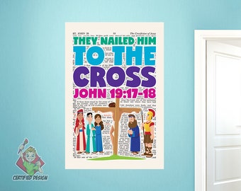They Nailed Him To The Cross Decal - John 19:17-18