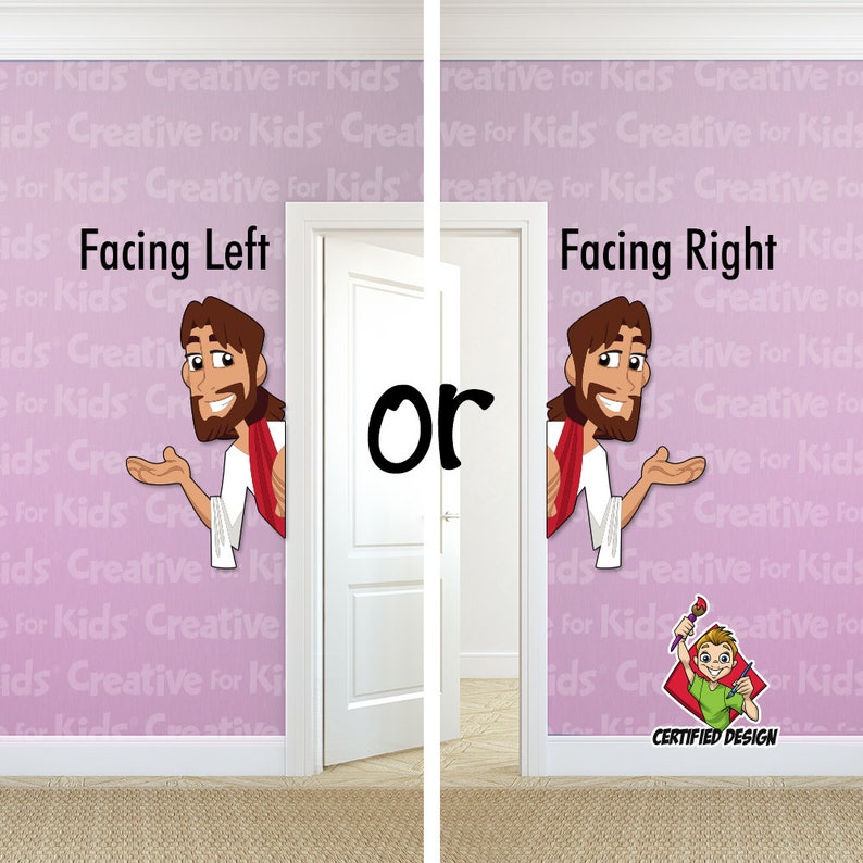 Jesus Door Window Frame Wall Decal Bible Story Wall Decal - Etsy