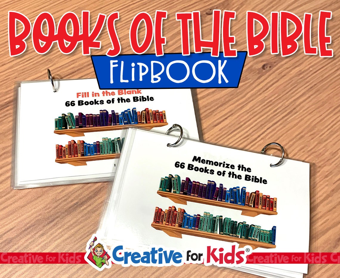 Books of the Bible Flipbook, Sunday School Craft, Bible Printable, Bible  Lesson, Books of the Bible Printable 