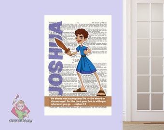 Joshua Scripture Wall Decal: Kids Church Decor