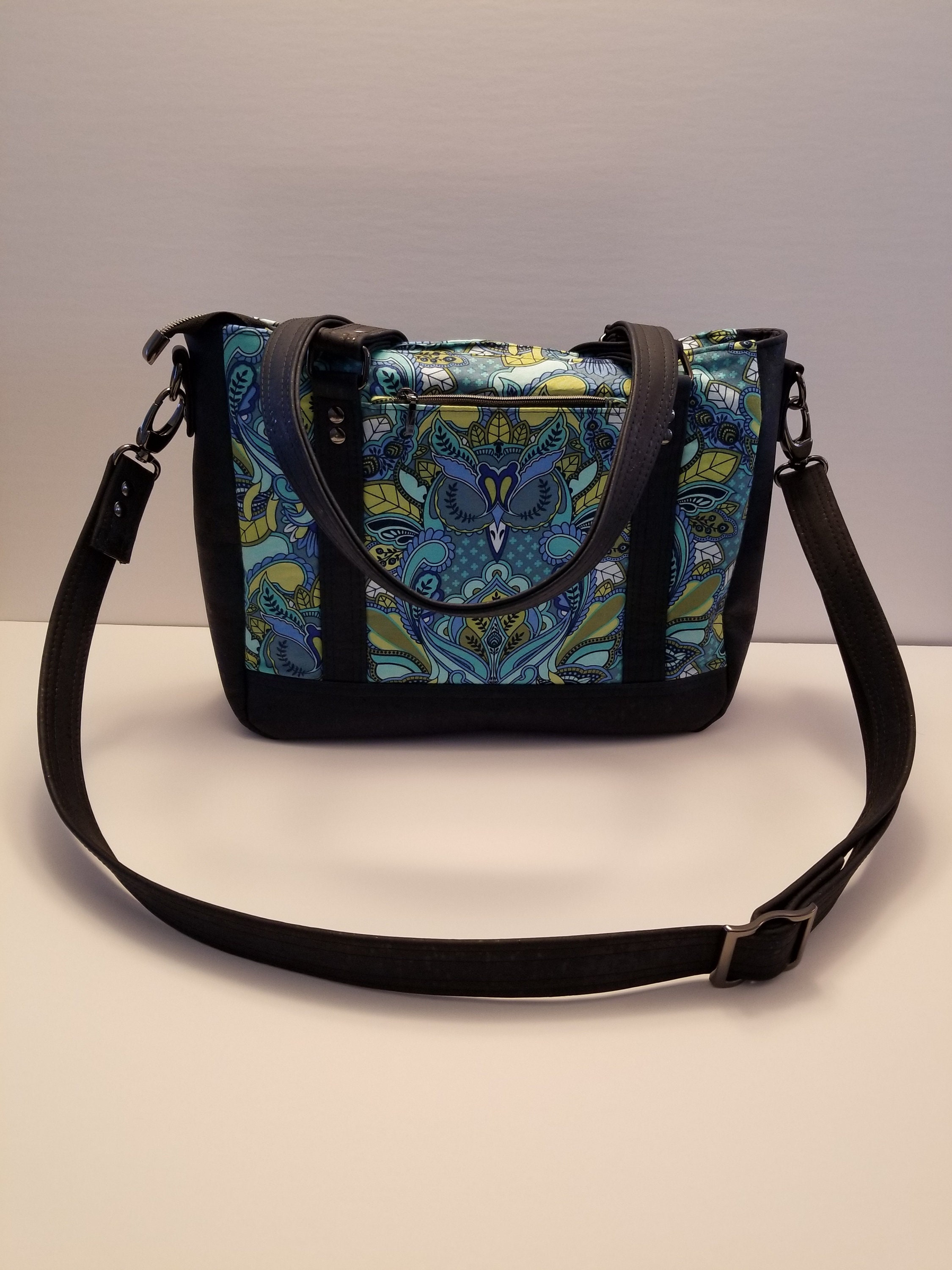 Tula Pink All Stars Owl and Navy Cork Bellezza Handbag