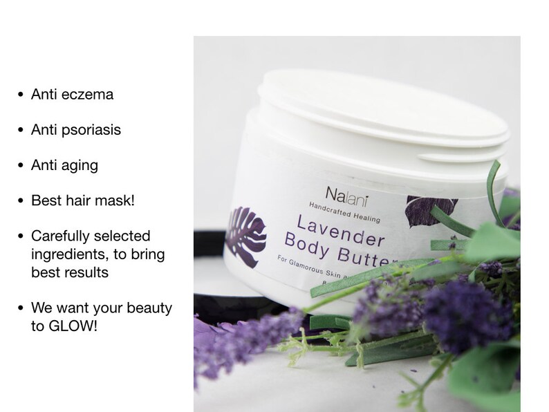 All Natural Lavender Body Butter Certified Organic Lavender Etsy