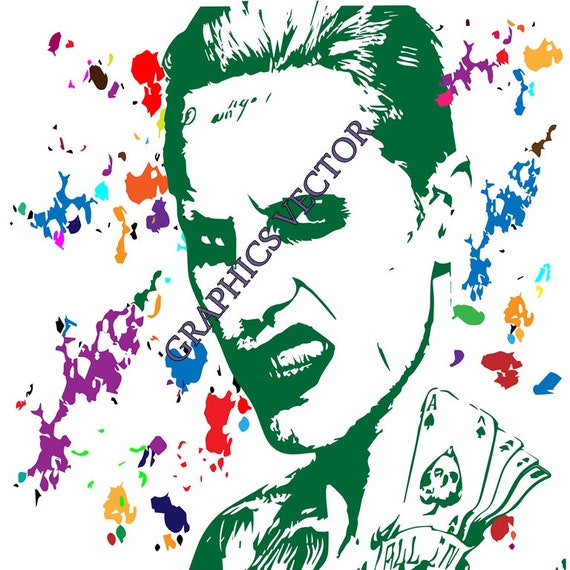 Print Art Poster Joker In Vector Print Superhero Svg Eps Etsy