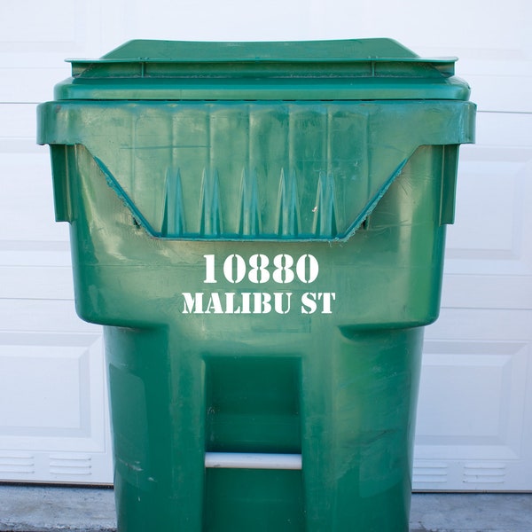 Trash Can Decal Etsy