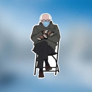 Bernie Sanders Mittens Sticker