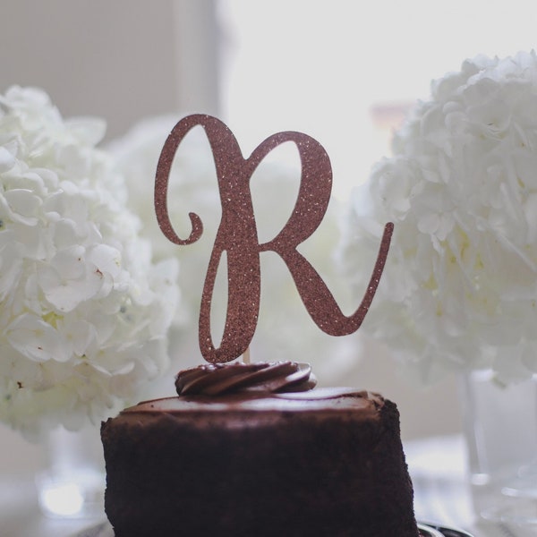 Custom Monogram Cake Topper for Parties