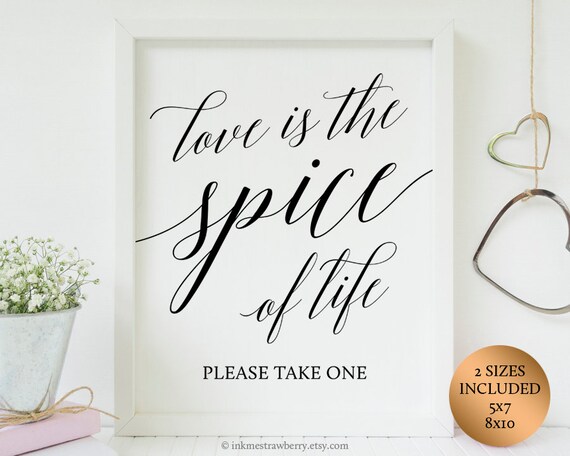 Wedding Spice Favors Sign Printable I Do Bbq Favors Sign Etsy