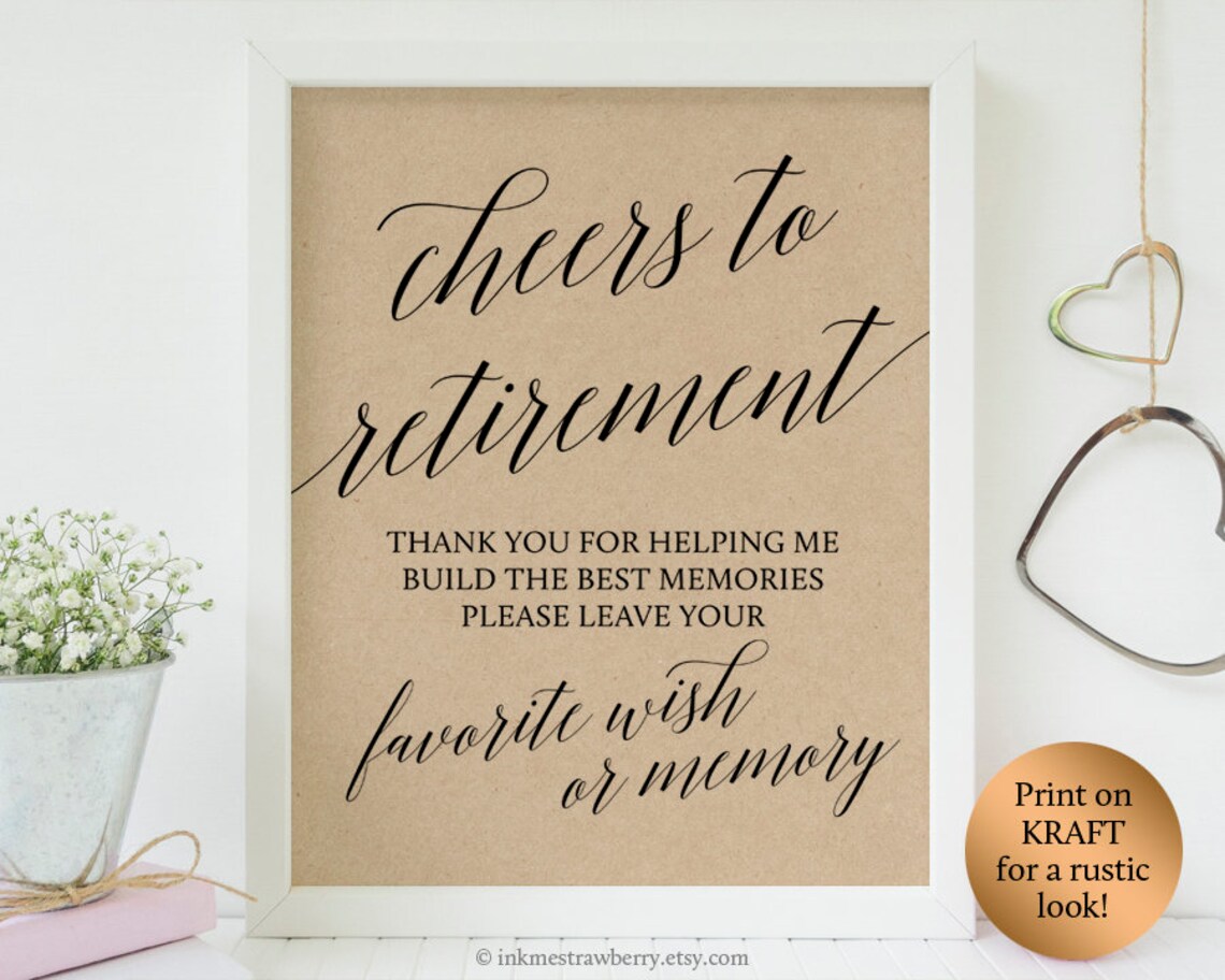 Retirement Party Guest Book Sign Retirement Bucket List Sign Etsy