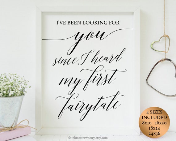 Wedding Love Quote Signs Fairytale Wedding Signs Printable Etsy