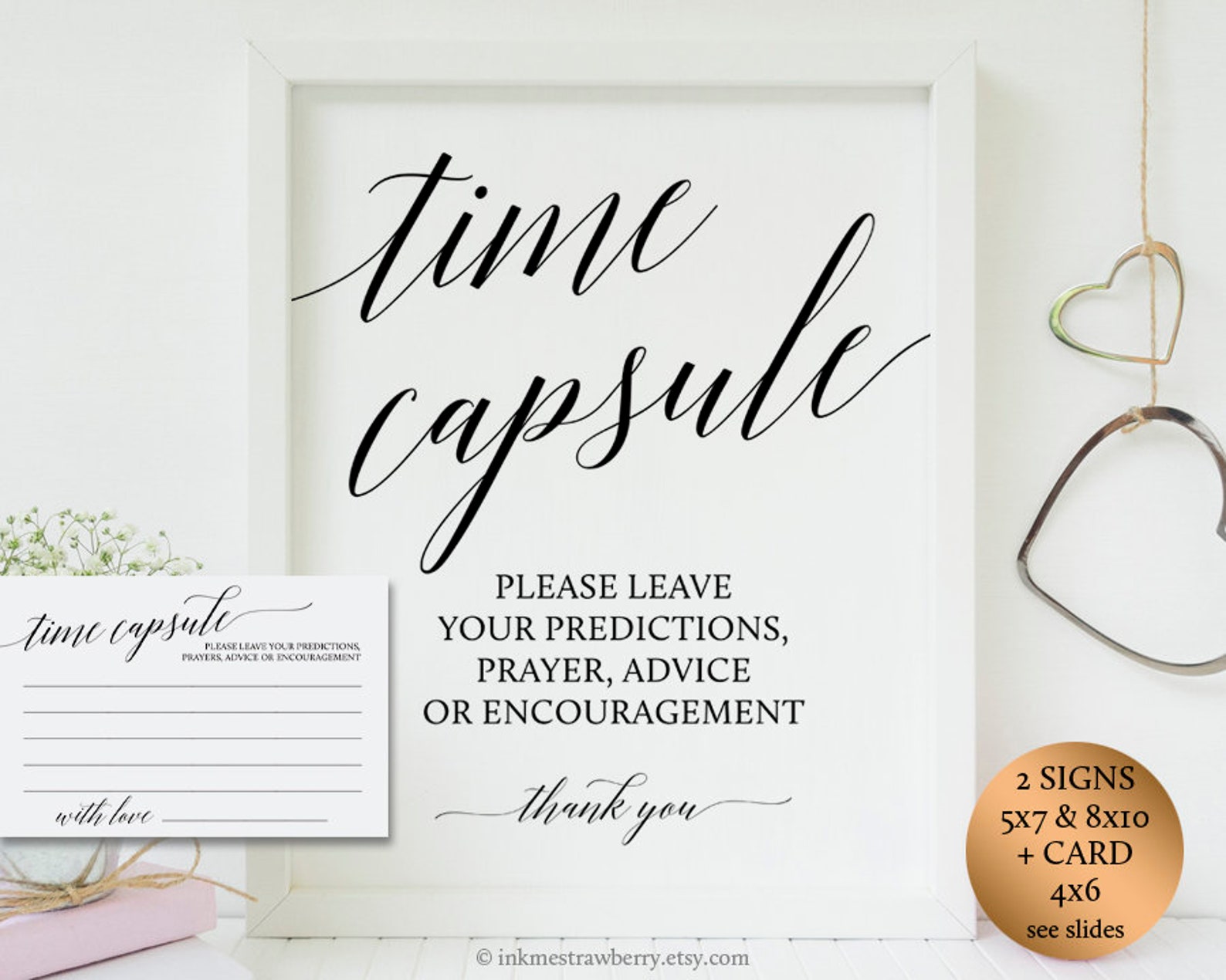 Time Capsule Sign Time Capsule Wedding Sign Time Capsule Etsy