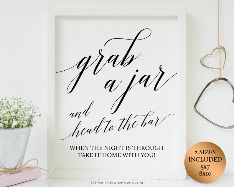 Seize A Jar And Brain Toward The Bar Indicator Printable Mason Jar Marriage ceremony Like Indication Rustic Wedding day Favors, Nation Marriage ceremony Favors, Wedding ceremony Jar Favors image about Head in a Jar Printable identify Get A Jar And Mind Toward The Bar Signal Printable Mason Jar Wedding day Like Signal Rustic Wedding day Favors, Region Wedding day Favors, Wedding day Jar Favors